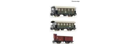 Roco 6200040 - H0 - 3-tlg. Set Personenwagen Nebenbahnzug, DB, Ep. III